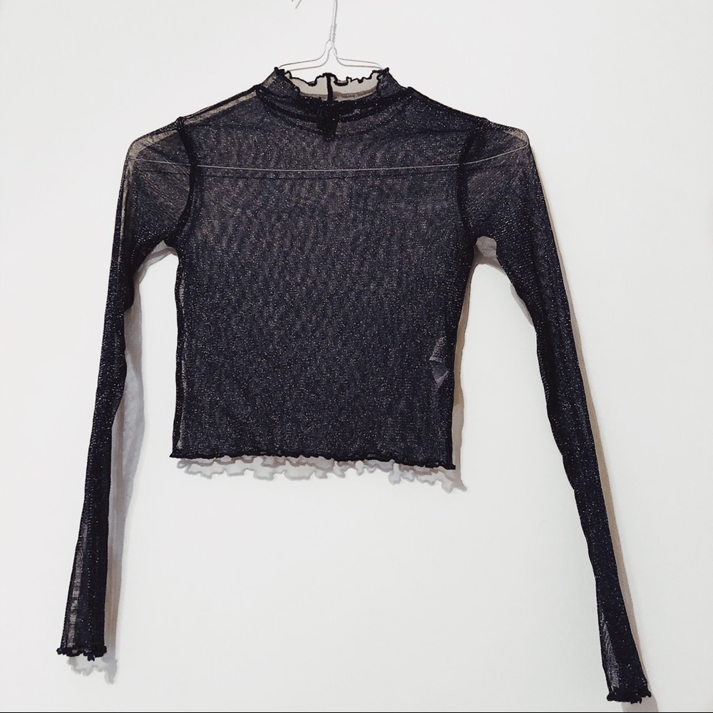 Forever21 Sheer Glittery Top